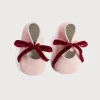 Pram Shoes | Pram Shoes | Pepa London Suede Pink Baby Pram Shoes with Velvet Ribbon (17-20EU)