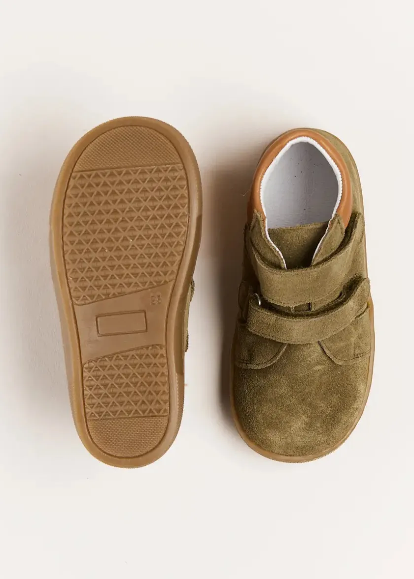 Lace Ups | Lace Ups & Boat Shoes | Pepa London Suede Sneakers in Green (24-34EU)