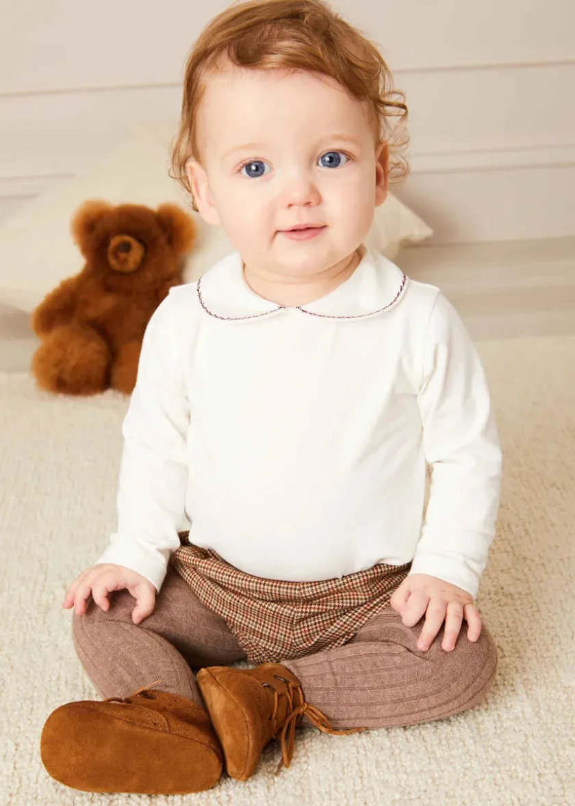 Socks & Tights | Socks & Tights | Pepa London Taupe Ribbed Tights (0mths-10yrs)