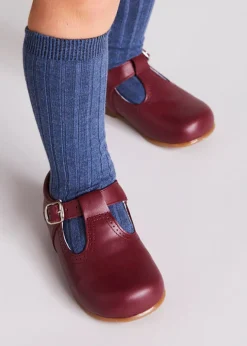 T-bars | T-bar Shoes | Pepa London T-Bar Baby Shoes in Burgundy (20-26EU)