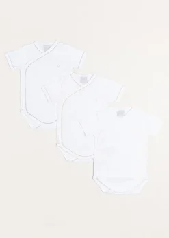 Tops & Bodysuits | Bodysuits & Baby Grows | Pepa London Three Short Sleeve Bodysuit Embroidered Set (1mth-12mths)