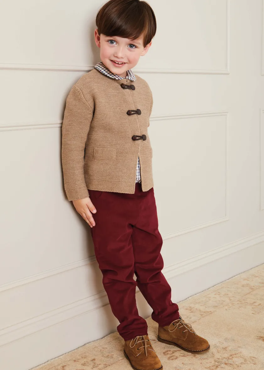 Knitwear & Cardigans | Knitwear & Cardigans | Pepa London Toggle Fastening Knitted Cardigan in Oatmeal (12-10yrs)