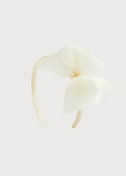 Hair Accessories | Hair Accessories | Pepa London Traditional Big Bow Tulle Hairband in Ivory