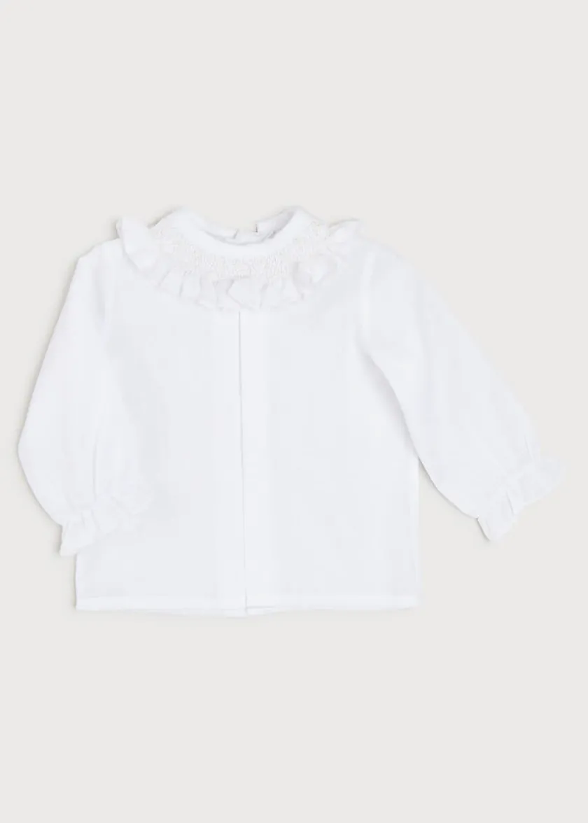 Tops & Bodysuits | Blouses | Pepa London Traditional Hand Smocked Blouse in Off White (0-12mths)
