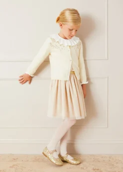Skirts & Shorts | Pepa London Tulle Glittery Skirt in Gold (18M-10Y)