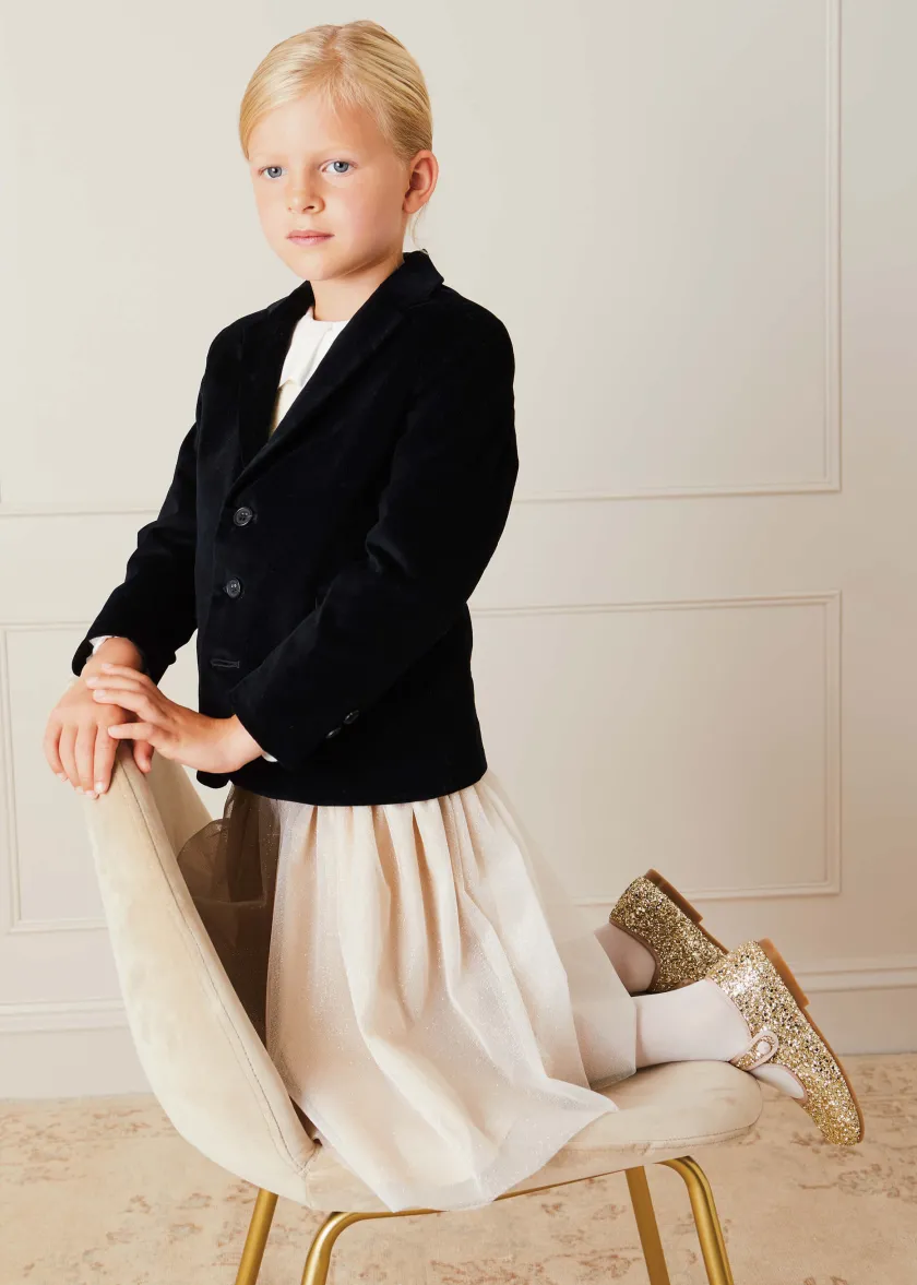 Skirts & Shorts | Pepa London Tulle Glittery Skirt in Gold (18M-10Y)