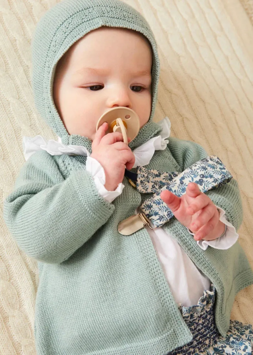 Knitwear & Cardigans | Pepa London Two Button Baby Cardigan in Green (1-9mths)