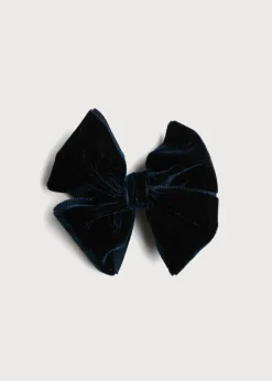 Hair Accessories | Hair Accessories | Pepa London Velvet Big-Bow Clip in Navy
