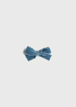 Hair Accessories | Hair Accessories | Pepa London Velvet Medium-Bow Clip in Blue