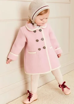 Bonnets & Booties | Booties | Pepa London Velvet Ribbon Baby Booties in Pink (20-26EU)