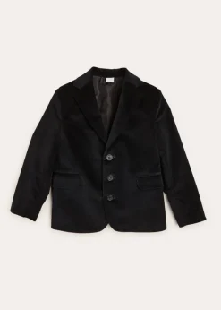 Coats & Jackets | Coats & Jackets | Pepa London Velvet Three Button Blazer Jacket In Black (4-10yrs)