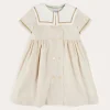 Dresses | Dresses | Pepa London Waterford Striped Mariner Collar Double Breasted Short Sleeve Dress in Beige (12mths-10yrs)