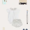 Lookbooks | Pepa London Whale Intarsia Striped Jumper in Blue (6mths-10yrs) | Ellis Short Sleeve Bodysuit with Printed Collar Made with Liberty Fabric (1m-2yrs) | Ellis Floral Bloomer in Blue Made with Liberty Fabric (1m-3yrs) | Leather T-Bar Pram Shoes in Classic Blue (17-20EU) | Ribbed Short Socks in Beige (0mths-10yrs) | Big Brother Beach Mouse Toy | Ellis Dummy Clip in Blue Made with Liberty Fabric
