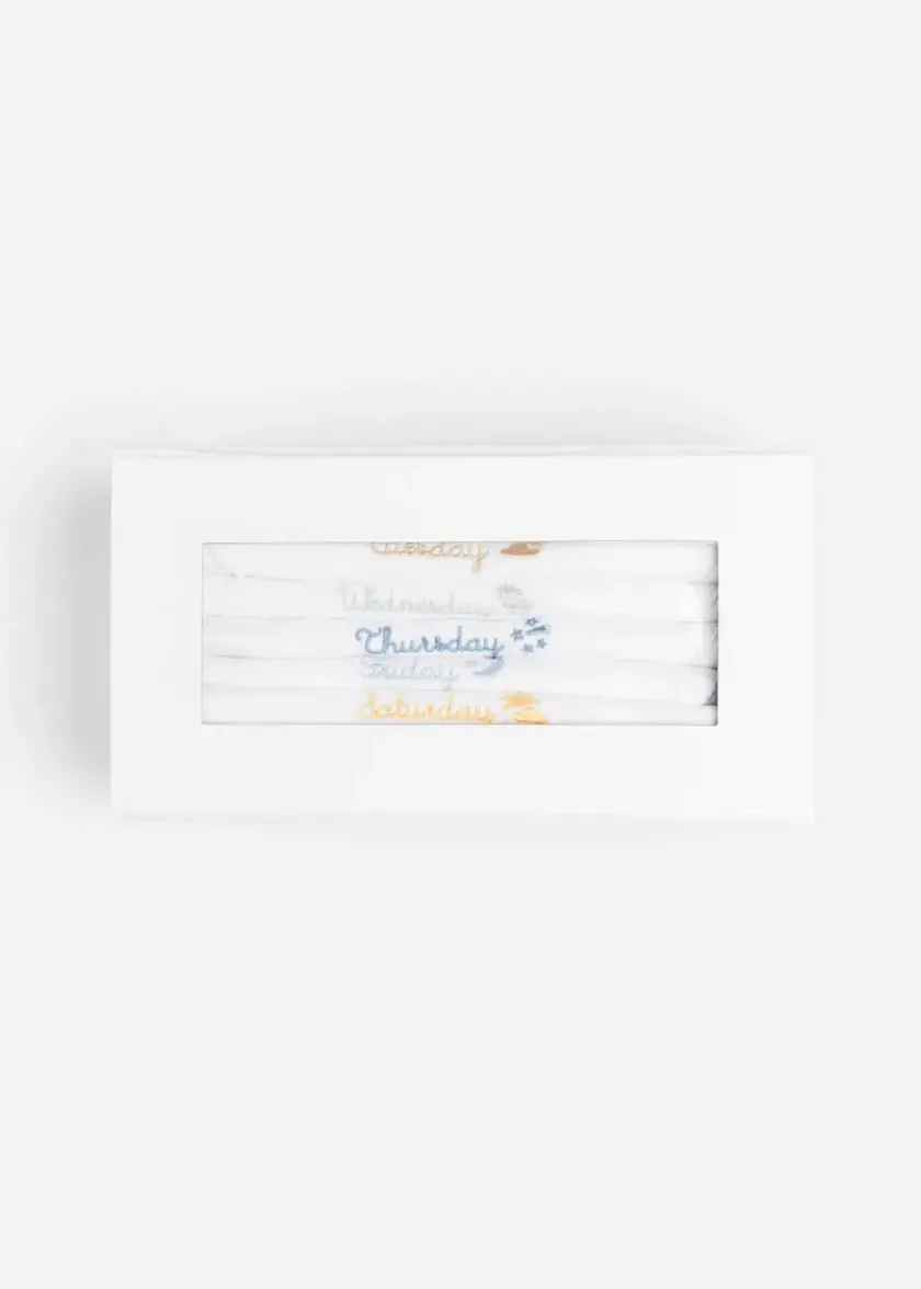 Bibs | Bibs | Pepa London White Bibs Seven Days A Week Set