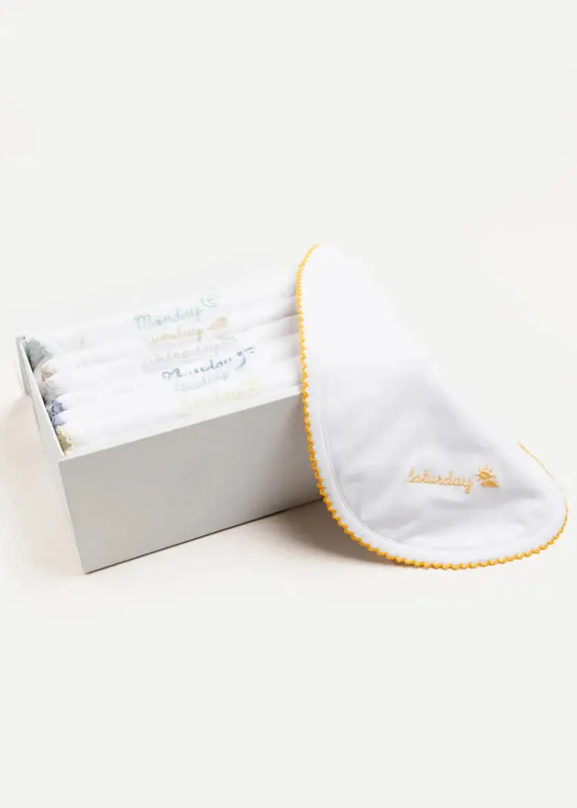 Bibs | Bibs | Pepa London White Bibs Seven Days A Week Set