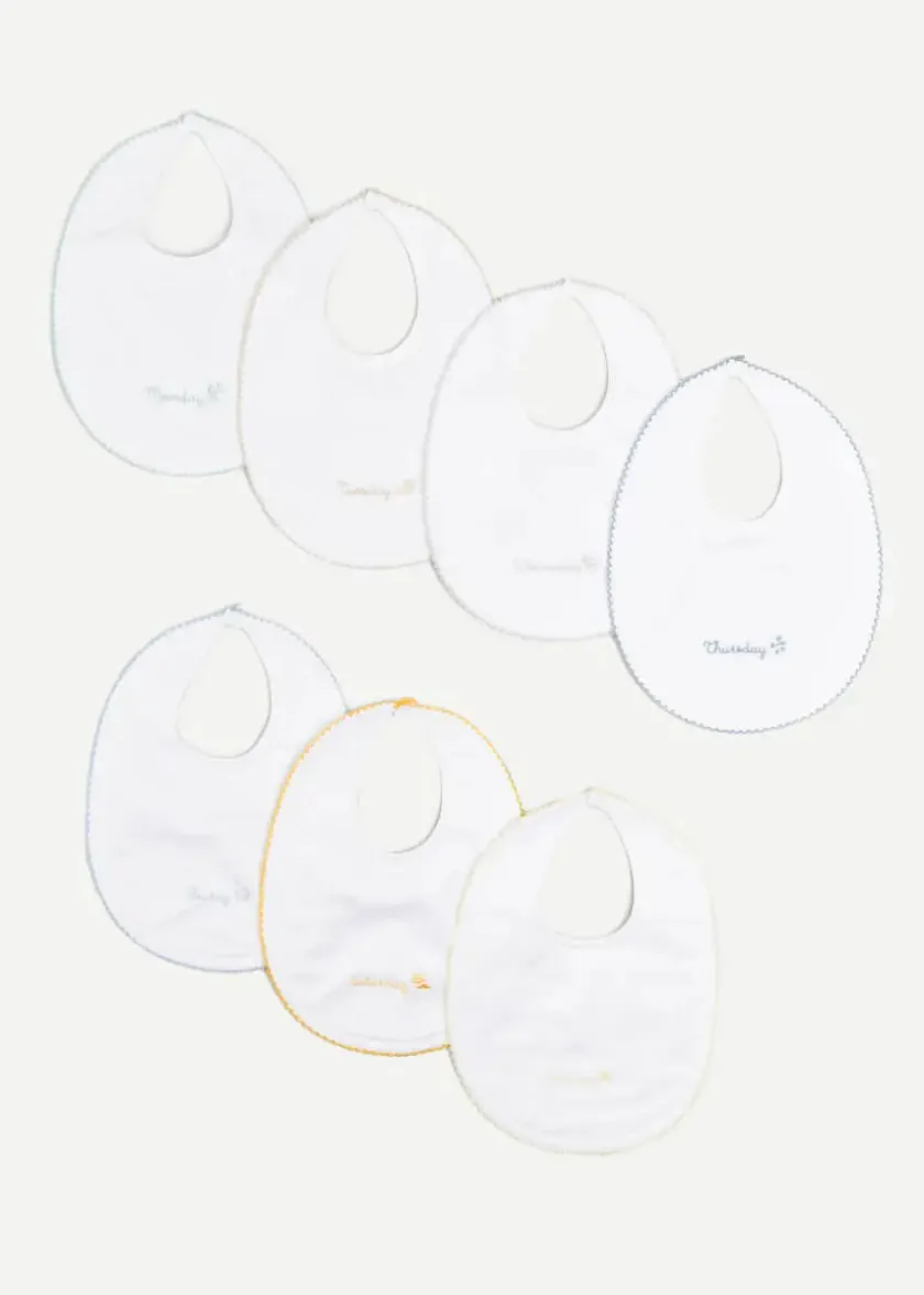 Bibs | Bibs | Pepa London White Bibs Seven Days A Week Set