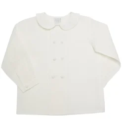 Tops & Shirts | Tops & Shirts | Pepa London White Double-Breasted Peter Pan Collar Shirt (12mths-10yrs)