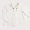 Shirts | Pepa London White Peter Pan Collar Shirt With Front Buttons (12mths-3yrs)